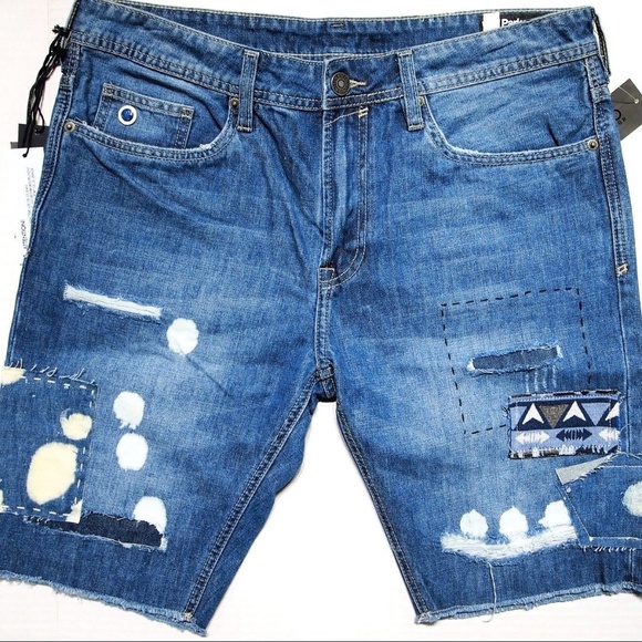 Buffalo David Bitton Other - Buffalo David Bitton men's denim short riped patch